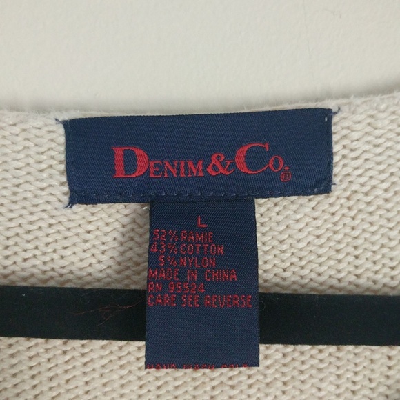 Denim & Co Cream Full Length Shawl - Picture 5 of 6